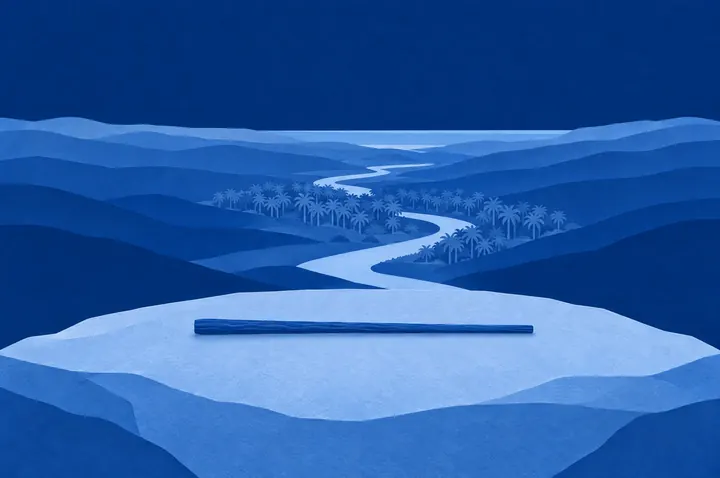 Illustration: Moshe on Mount Nevo