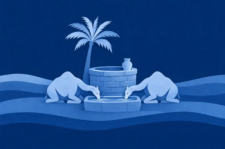 Illustration: Rivka at the Well